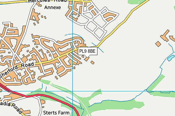 PL9 8BE map - OS VectorMap District (Ordnance Survey) PL9 8BE map - OS VectorMap District (Ordnance Survey)