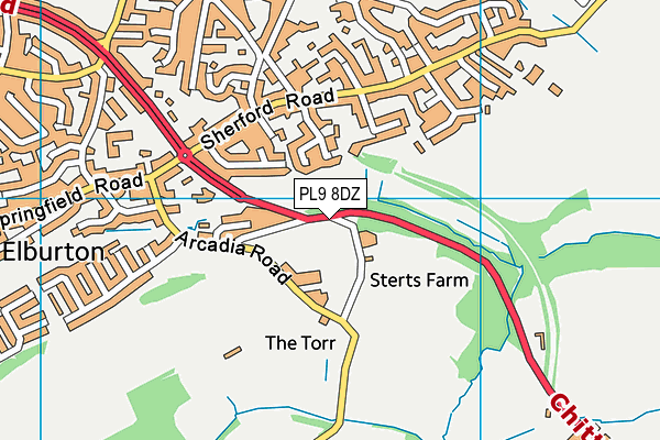 PL9 8DZ map - OS VectorMap District (Ordnance Survey) PL9 8DZ map - OS VectorMap District (Ordnance Survey)