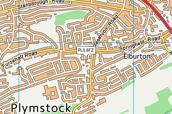 PL9 8FZ map - OS VectorMap District (Ordnance Survey)