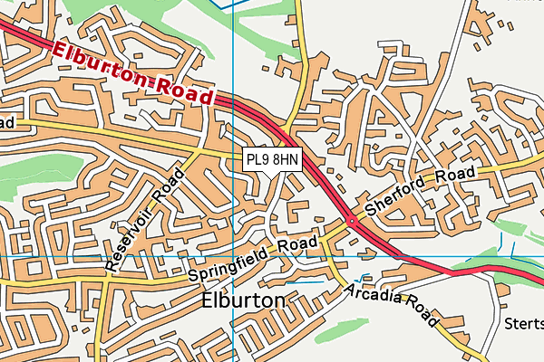 PL9 8HN map - OS VectorMap District (Ordnance Survey)