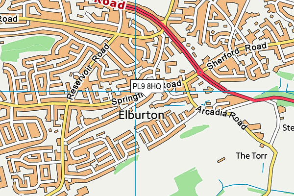 PL9 8HQ map - OS VectorMap District (Ordnance Survey) PL9 8HQ map - OS VectorMap District (Ordnance Survey)