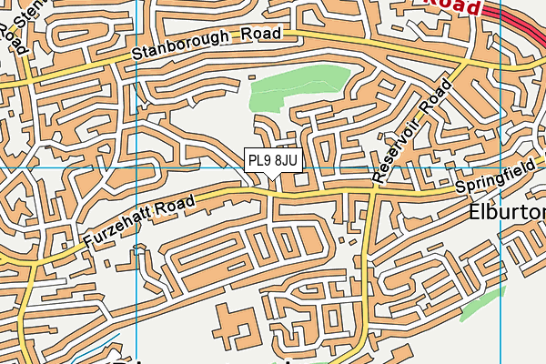 PL9 8JU map - OS VectorMap District (Ordnance Survey)