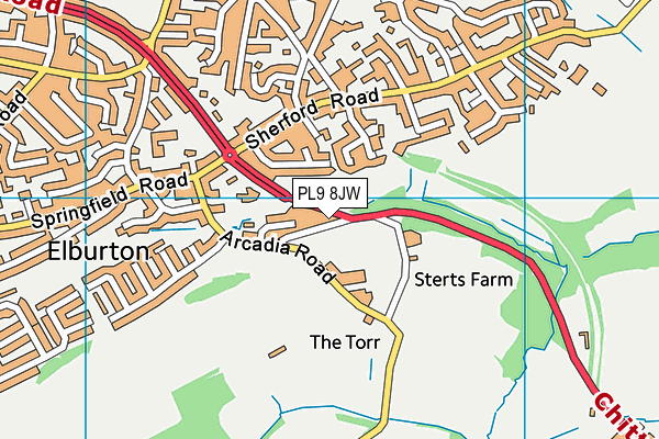 PL9 8JW map - OS VectorMap District (Ordnance Survey) PL9 8JW map - OS VectorMap District (Ordnance Survey)