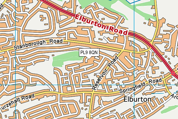PL9 8QN map - OS VectorMap District (Ordnance Survey) PL9 8QN map - OS VectorMap District (Ordnance Survey)