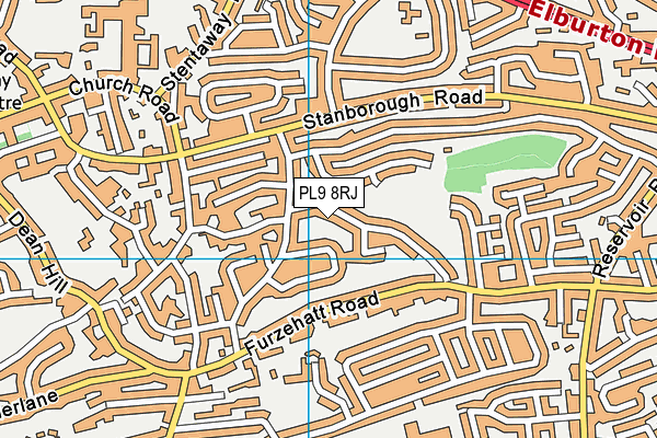 PL9 8RJ map - OS VectorMap District (Ordnance Survey)