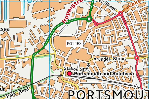 PO1 1EX map - OS VectorMap District (Ordnance Survey) PO1 1EX map - OS VectorMap District (Ordnance Survey)
