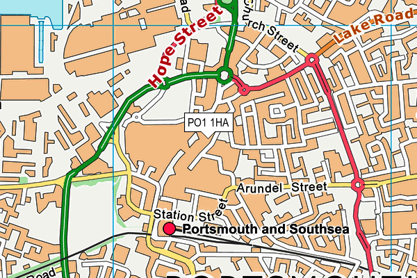 PO1 1HA map - OS VectorMap District (Ordnance Survey) PO1 1HA map - OS VectorMap District (Ordnance Survey)