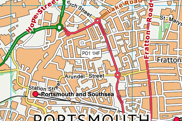 PO1 1HF map - OS VectorMap District (Ordnance Survey) PO1 1HF map - OS VectorMap District (Ordnance Survey)