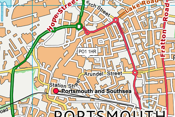 PO1 1HR map - OS VectorMap District (Ordnance Survey) PO1 1HR map - OS VectorMap District (Ordnance Survey)