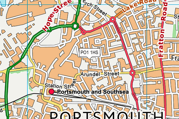 PO1 1HS map - OS VectorMap District (Ordnance Survey) PO1 1HS map - OS VectorMap District (Ordnance Survey)