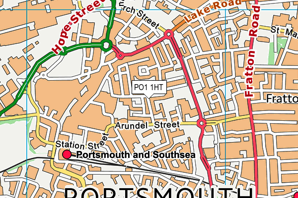 PO1 1HT map - OS VectorMap District (Ordnance Survey) PO1 1HT map - OS VectorMap District (Ordnance Survey)