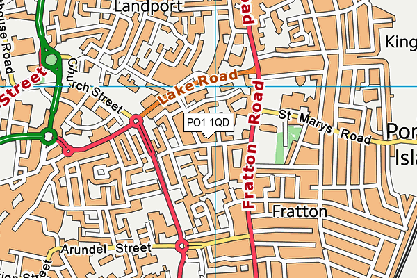 PO1 1QD map - OS VectorMap District (Ordnance Survey) PO1 1QD map - OS VectorMap District (Ordnance Survey)