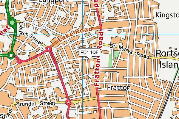 PO1 1QF map - OS VectorMap District (Ordnance Survey) PO1 1QF map - OS VectorMap District (Ordnance Survey)