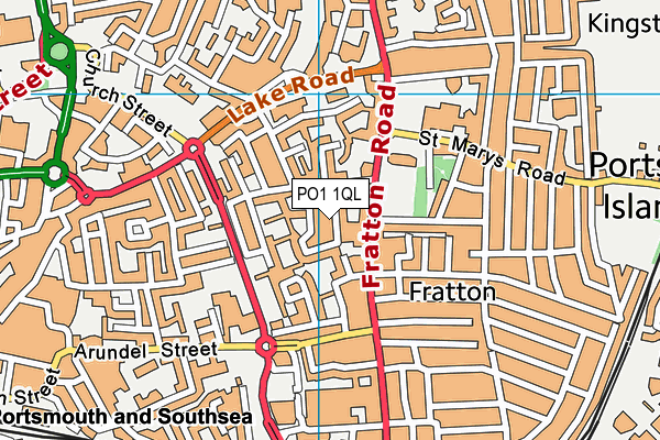PO1 1QL map - OS VectorMap District (Ordnance Survey) PO1 1QL map - OS VectorMap District (Ordnance Survey)