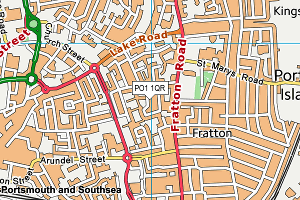 PO1 1QR map - OS VectorMap District (Ordnance Survey)