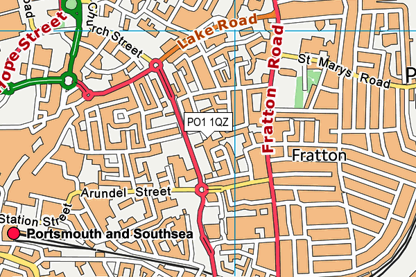 PO1 1QZ map - OS VectorMap District (Ordnance Survey) PO1 1QZ map - OS VectorMap District (Ordnance Survey)