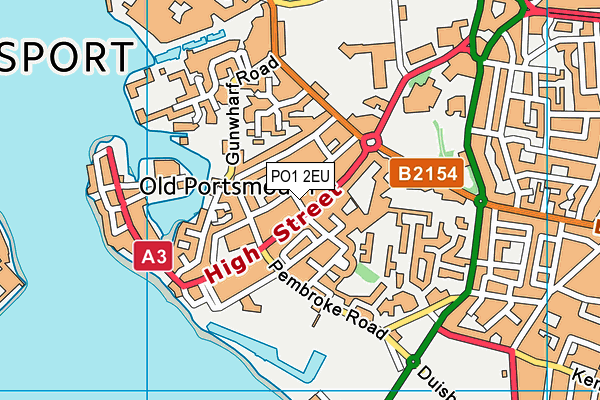 PO1 2EU map - OS VectorMap District (Ordnance Survey)