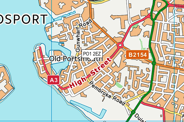 PO1 2EZ map - OS VectorMap District (Ordnance Survey) PO1 2EZ map - OS VectorMap District (Ordnance Survey)