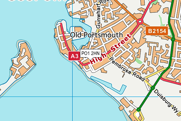 PO1 2HN map - OS VectorMap District (Ordnance Survey) PO1 2HN map - OS VectorMap District (Ordnance Survey)