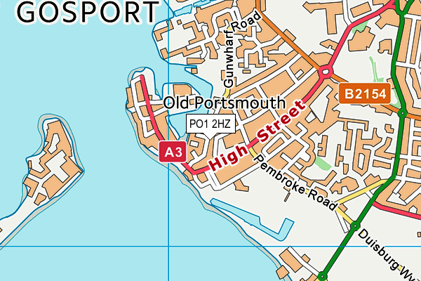 PO1 2HZ map - OS VectorMap District (Ordnance Survey) PO1 2HZ map - OS VectorMap District (Ordnance Survey)