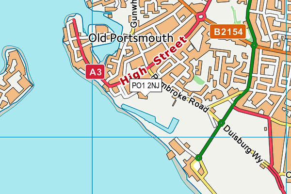 PO1 2NJ map - OS VectorMap District (Ordnance Survey) PO1 2NJ map - OS VectorMap District (Ordnance Survey)