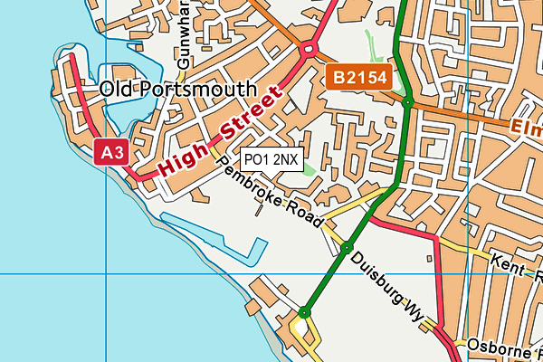 PO1 2NX map - OS VectorMap District (Ordnance Survey) PO1 2NX map - OS VectorMap District (Ordnance Survey)