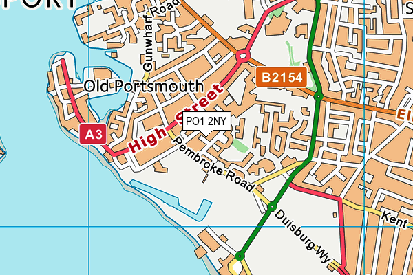 PO1 2NY map - OS VectorMap District (Ordnance Survey) PO1 2NY map - OS VectorMap District (Ordnance Survey)