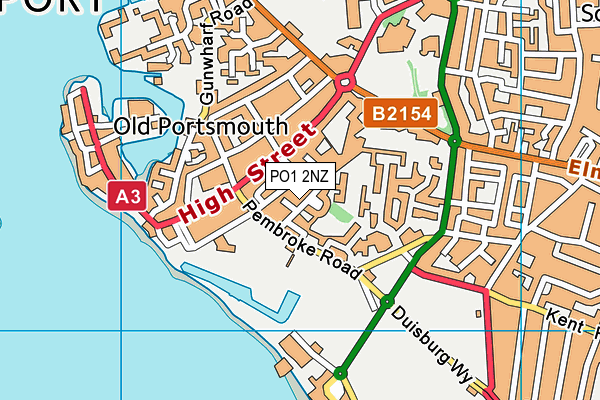 PO1 2NZ map - OS VectorMap District (Ordnance Survey) PO1 2NZ map - OS VectorMap District (Ordnance Survey)