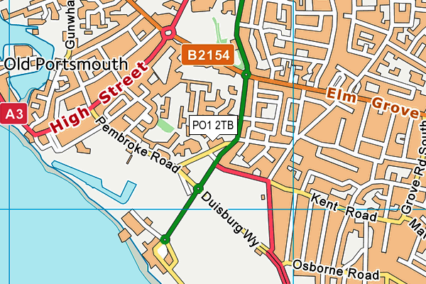 PO1 2TB map - OS VectorMap District (Ordnance Survey)