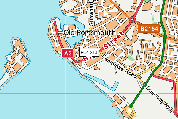PO1 2TJ map - OS VectorMap District (Ordnance Survey) PO1 2TJ map - OS VectorMap District (Ordnance Survey)