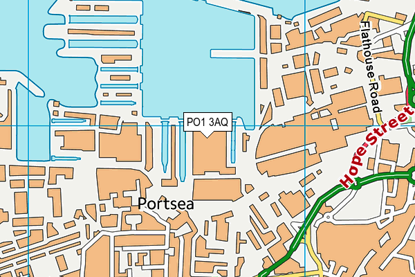 PO1 3AQ map - OS VectorMap District (Ordnance Survey) PO1 3AQ map - OS VectorMap District (Ordnance Survey)