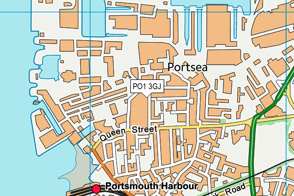 PO1 3GJ map - OS VectorMap District (Ordnance Survey) PO1 3GJ map - OS VectorMap District (Ordnance Survey)