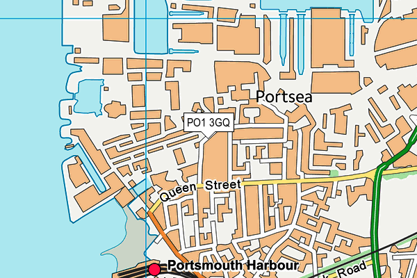 PO1 3GQ map - OS VectorMap District (Ordnance Survey) PO1 3GQ map - OS VectorMap District (Ordnance Survey)
