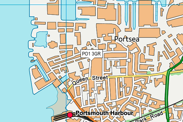 PO1 3GR map - OS VectorMap District (Ordnance Survey) PO1 3GR map - OS VectorMap District (Ordnance Survey)