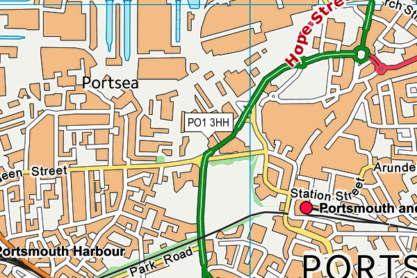 PO1 3HH map - OS VectorMap District (Ordnance Survey) PO1 3HH map - OS VectorMap District (Ordnance Survey)