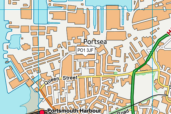 PO1 3JF map - OS VectorMap District (Ordnance Survey) PO1 3JF map - OS VectorMap District (Ordnance Survey)