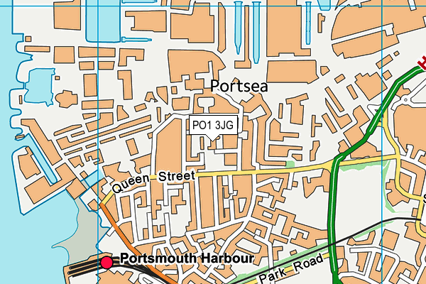 PO1 3JG map - OS VectorMap District (Ordnance Survey) PO1 3JG map - OS VectorMap District (Ordnance Survey)