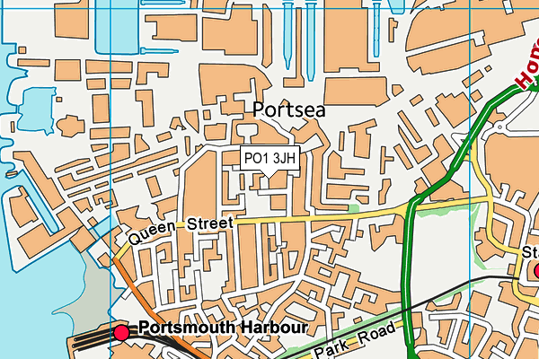 PO1 3JH map - OS VectorMap District (Ordnance Survey) PO1 3JH map - OS VectorMap District (Ordnance Survey)