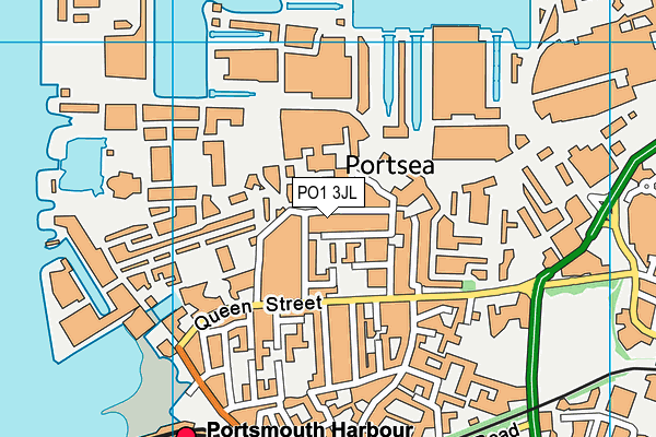 PO1 3JL map - OS VectorMap District (Ordnance Survey) PO1 3JL map - OS VectorMap District (Ordnance Survey)