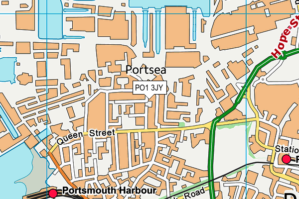 PO1 3JY map - OS VectorMap District (Ordnance Survey) PO1 3JY map - OS VectorMap District (Ordnance Survey)