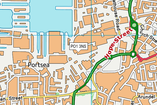 PO1 3NS map - OS VectorMap District (Ordnance Survey) PO1 3NS map - OS VectorMap District (Ordnance Survey)