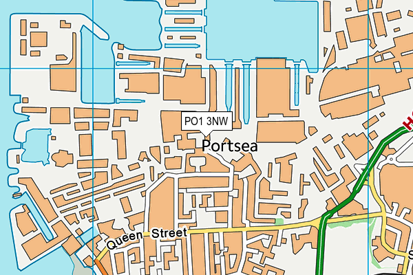 PO1 3NW map - OS VectorMap District (Ordnance Survey) PO1 3NW map - OS VectorMap District (Ordnance Survey)