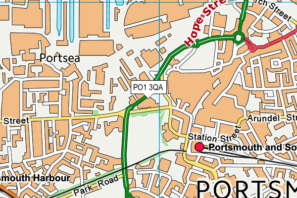 PO1 3QA map - OS VectorMap District (Ordnance Survey) PO1 3QA map - OS VectorMap District (Ordnance Survey)