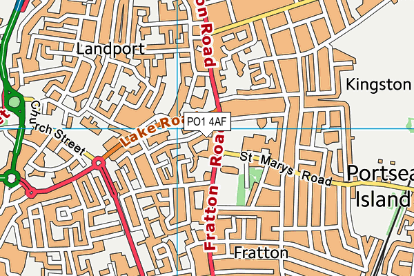 PO1 4AF map - OS VectorMap District (Ordnance Survey) PO1 4AF map - OS VectorMap District (Ordnance Survey)