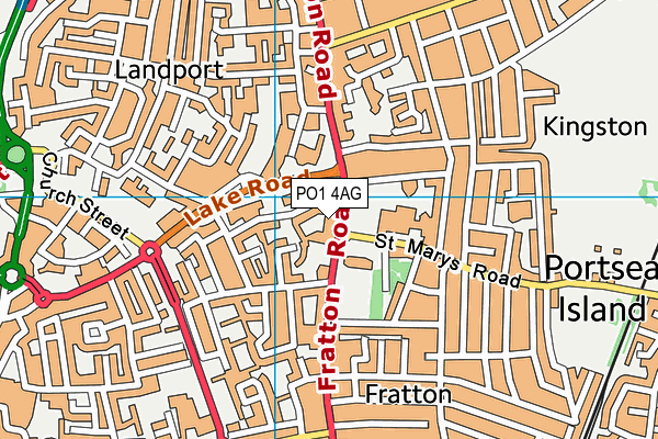 PO1 4AG map - OS VectorMap District (Ordnance Survey)