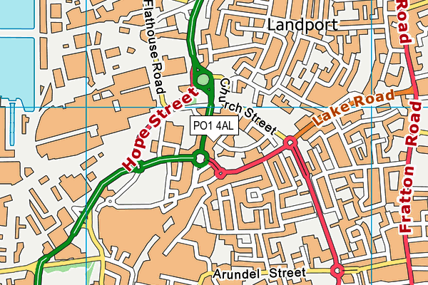 PO1 4AL map - OS VectorMap District (Ordnance Survey) PO1 4AL map - OS VectorMap District (Ordnance Survey)