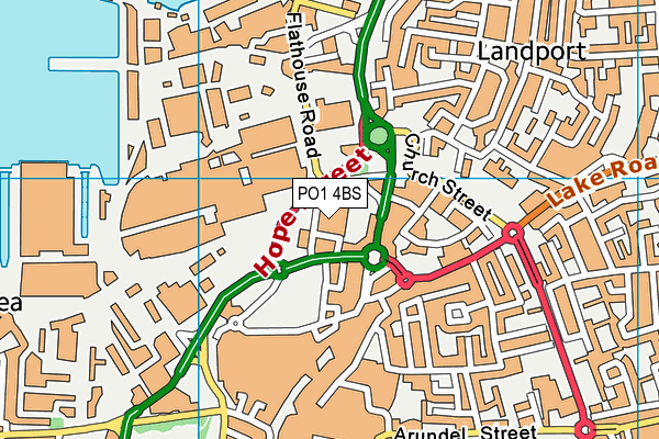 PO1 4BS map - OS VectorMap District (Ordnance Survey) PO1 4BS map - OS VectorMap District (Ordnance Survey)