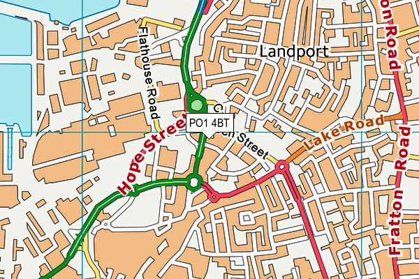 PO1 4BT map - OS VectorMap District (Ordnance Survey) PO1 4BT map - OS VectorMap District (Ordnance Survey)