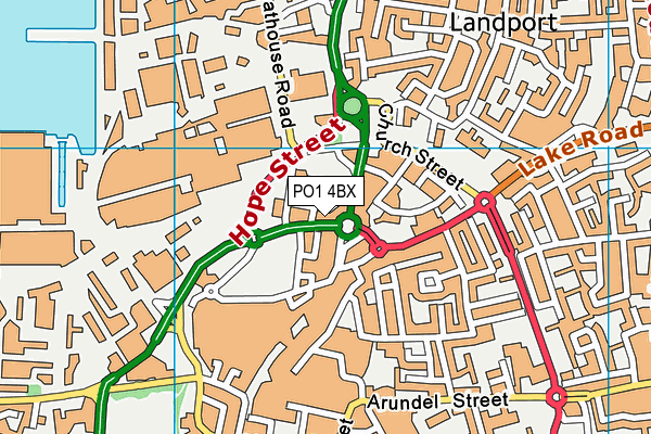 PO1 4BX map - OS VectorMap District (Ordnance Survey) PO1 4BX map - OS VectorMap District (Ordnance Survey)