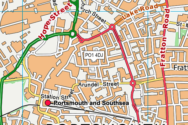 PO1 4DJ map - OS VectorMap District (Ordnance Survey) PO1 4DJ map - OS VectorMap District (Ordnance Survey)
